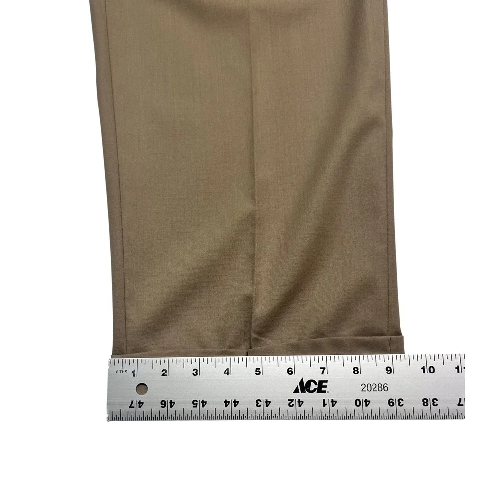 Ralph Lauren 36x32 Dress Pants Trousers Total Comfort Wool Pleated High Waisted